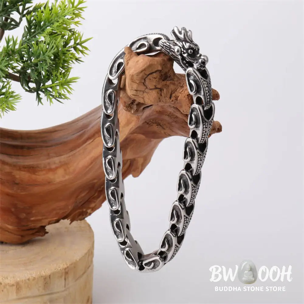 BWOOOH Dragon Titanium Steel Luck Bracelet Bangle - DRAGON (Luck ♥ Strength) - Bracelet Bangle