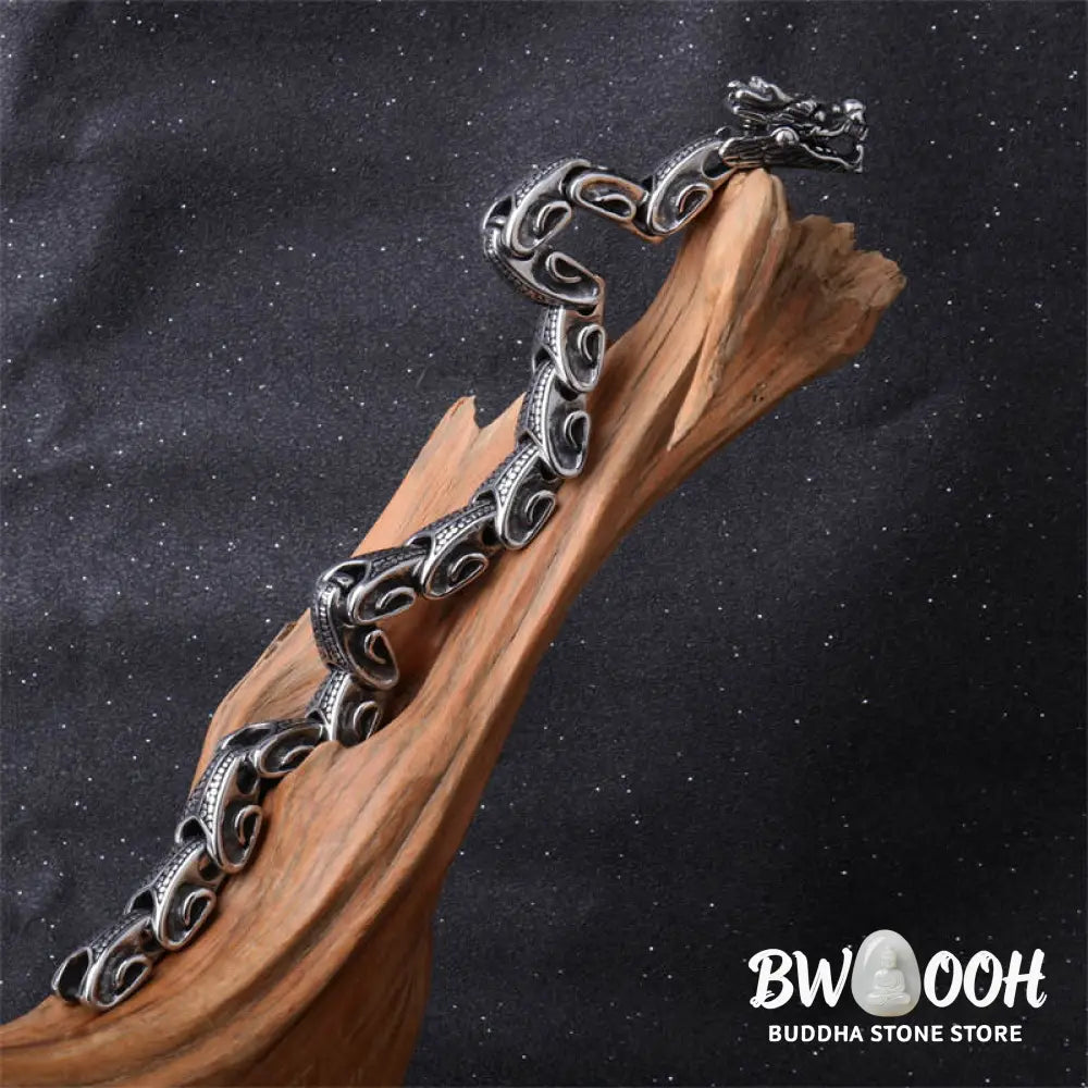 BWOOOH Dragon Titanium Steel Luck Bracelet Bangle - DRAGON (Luck ♥ Strength) - Bracelet Bangle