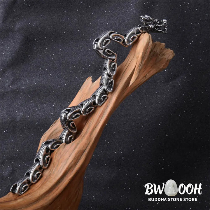 BWOOOH Dragon Titanium Steel Luck Bracelet Bangle - DRAGON (Luck ♥ Strength) - Bracelet Bangle
