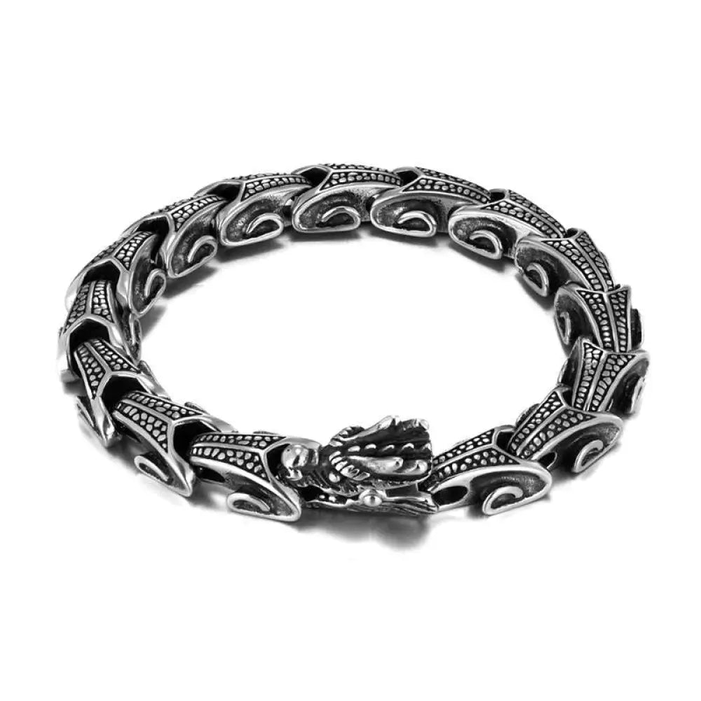 BWOOOH Dragon Titanium Steel Luck Bracelet Bangle - DRAGON (Luck ♥ Strength) - Bracelet Bangle