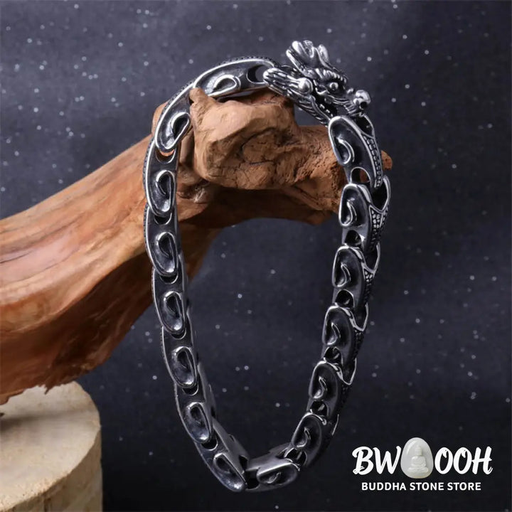 BWOOOH Dragon Titanium Steel Luck Bracelet Bangle - DRAGON (Luck ♥ Strength) - Bracelet Bangle