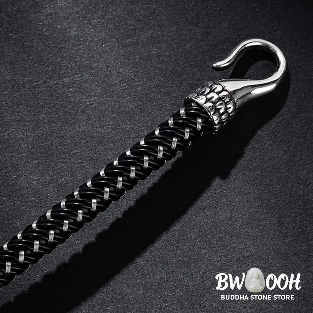 Buddha Stones Dragon Titanium Steel Protection Luck Bracelet - BWOOOH - Bracelet