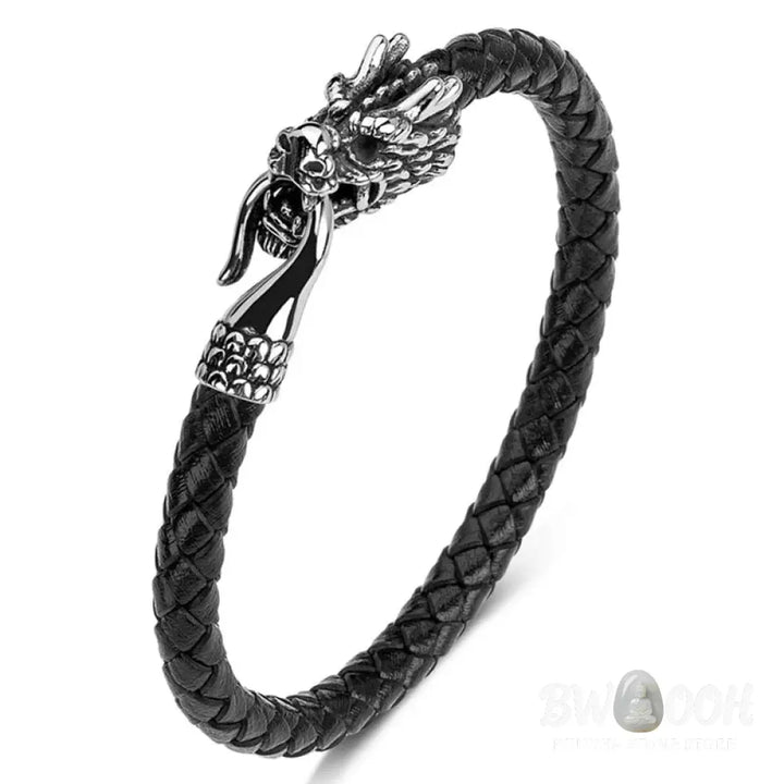 Buddha Stones Dragon Titanium Steel Protection Luck Bracelet - BWOOOH - Bracelet