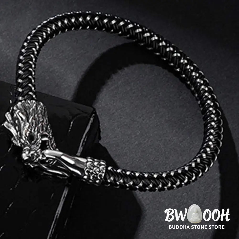 Buddha Stones Dragon Titanium Steel Protection Luck Bracelet - BWOOOH - Bracelet