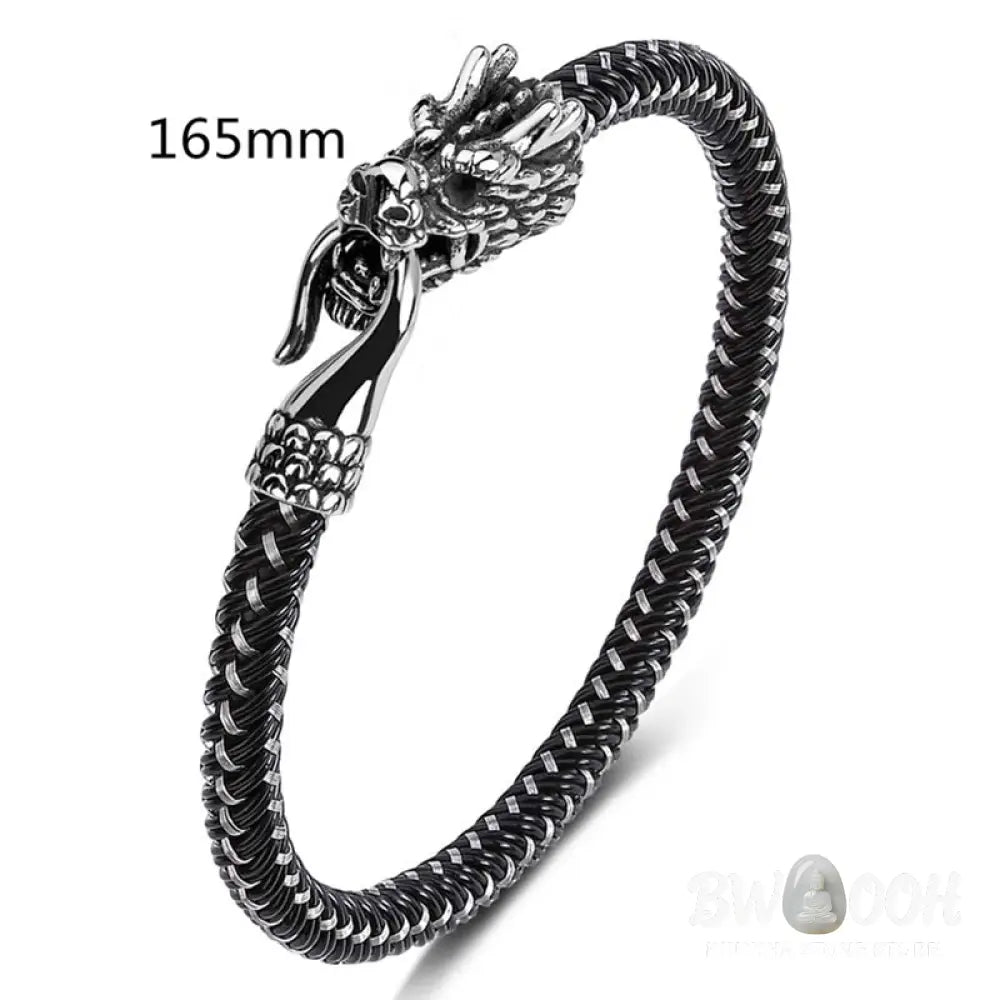Buddha Stones Dragon Titanium Steel Protection Luck Bracelet - BWOOOH - Bracelet
