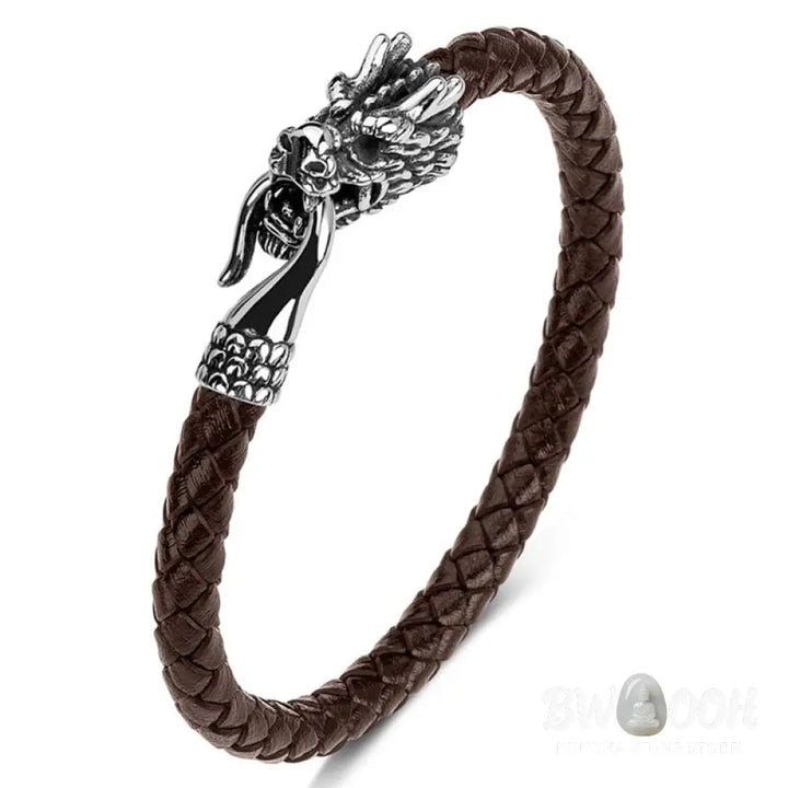 Buddha Stones Dragon Titanium Steel Protection Luck Bracelet - BWOOOH - Bracelet