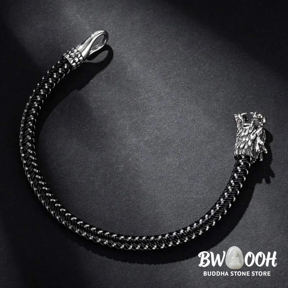 Buddha Stones Dragon Titanium Steel Protection Luck Bracelet - BWOOOH - Bracelet