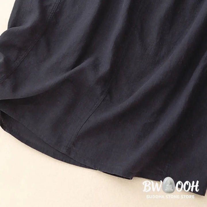 Buddha Stones Drawstring A-line Elastic Waist Cotton Women’s Skirt - Skirt
