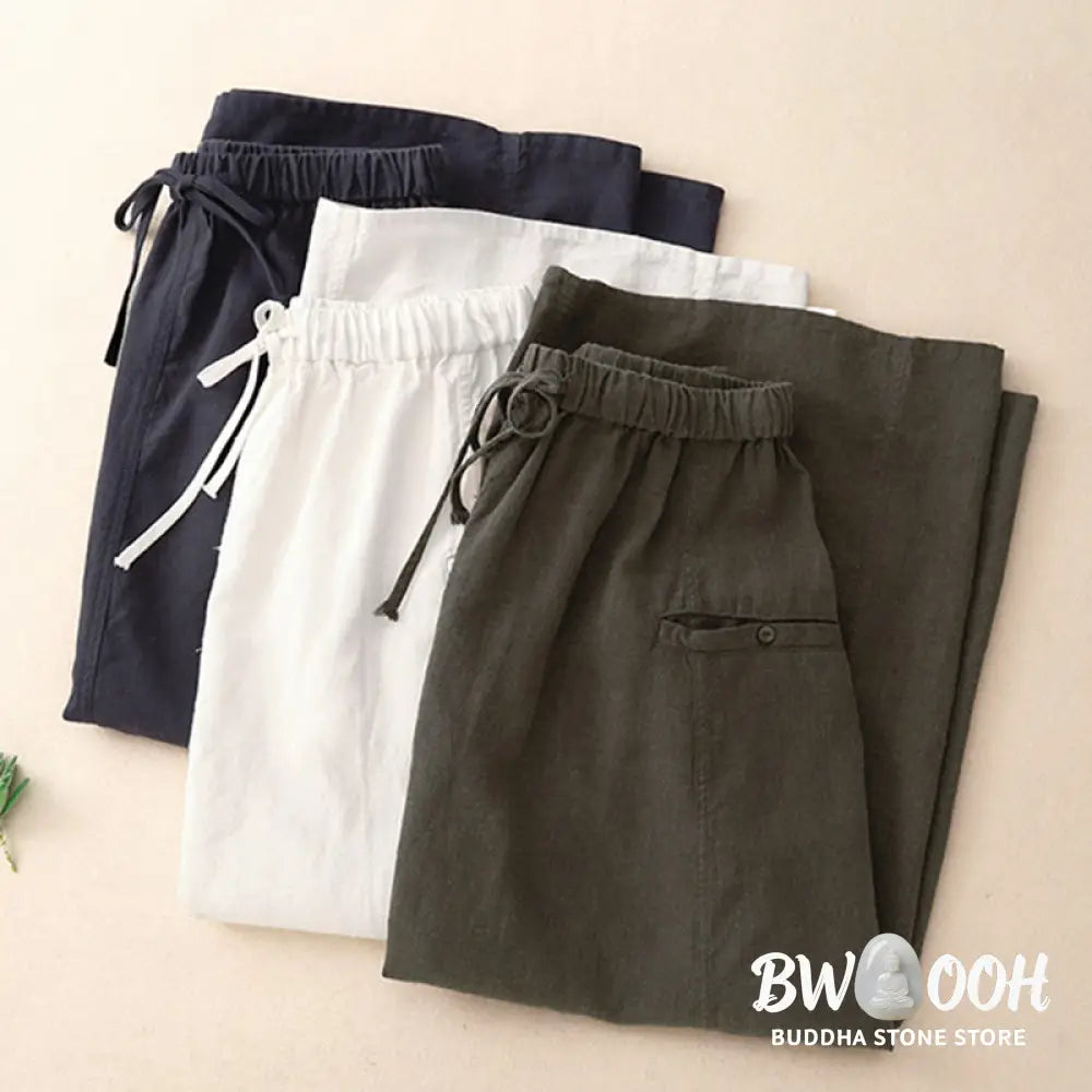 Buddha Stones Drawstring A-line Elastic Waist Cotton Women’s Skirt - Skirt