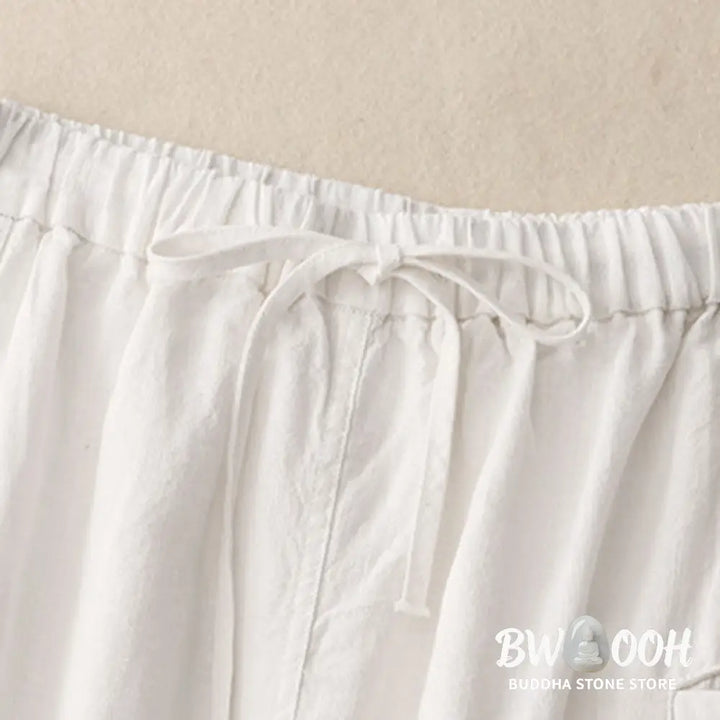 Buddha Stones Drawstring A-line Elastic Waist Cotton Women’s Skirt - Skirt
