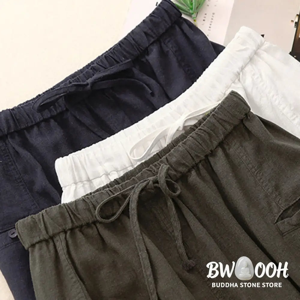 Buddha Stones Drawstring A-line Elastic Waist Cotton Women’s Skirt - Skirt