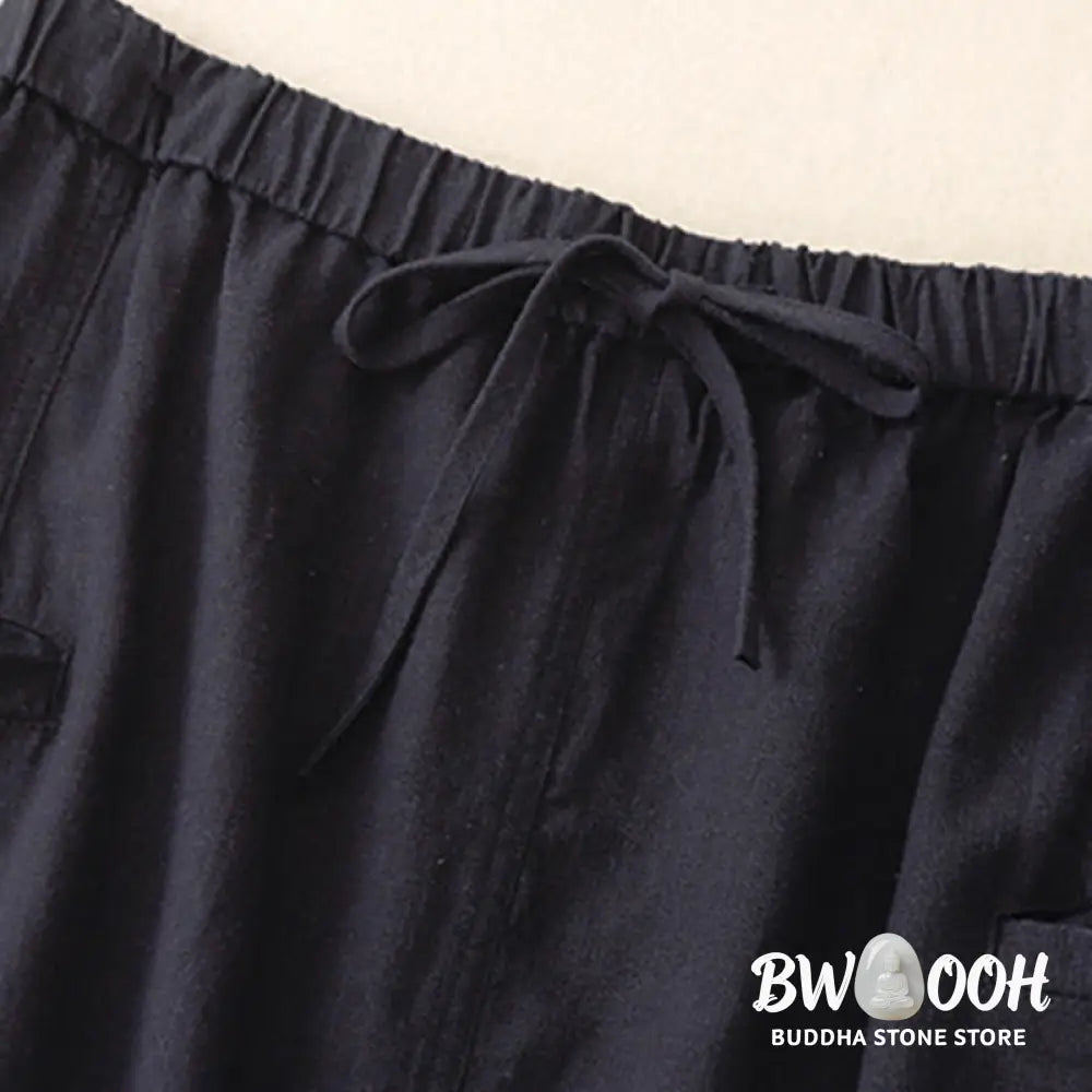 Buddha Stones Drawstring A-line Elastic Waist Cotton Women’s Skirt - Skirt