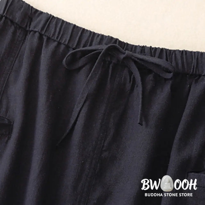 Buddha Stones Drawstring A-line Elastic Waist Cotton Women’s Skirt - Skirt