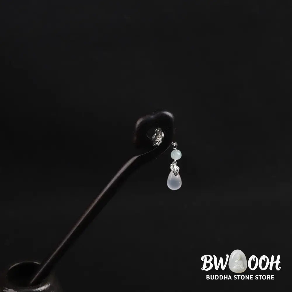 Buddha Stones Ebony Auspicious Cloud Courage Hairpin - Ebony Hairpin - Hairpin