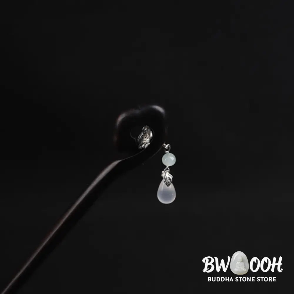 Buddha Stones Ebony Auspicious Cloud Courage Hairpin - Ebony Hairpin - Hairpin