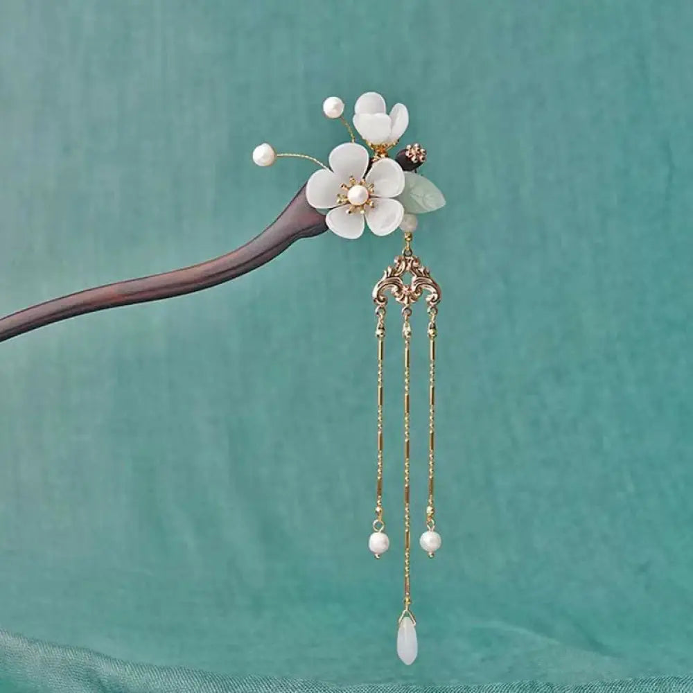BWOOOH Ebony Flower Protection Blessing Hairpin Decoratio