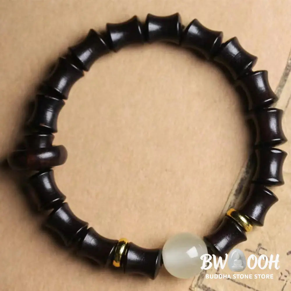BWOOOH Ebony Green Sandalwood Black Rosewood Bamboo Peace Bracelet | spiritual healing bracelet
