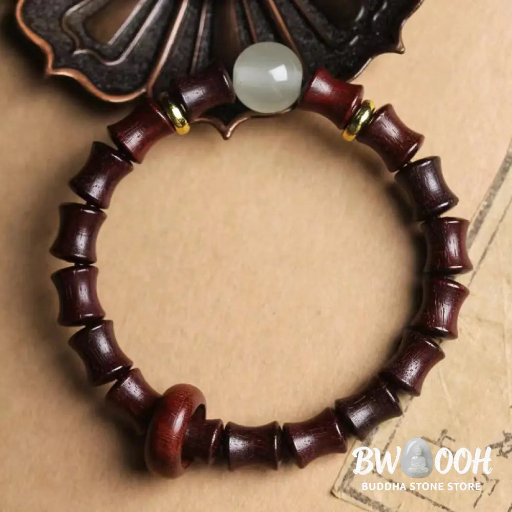 BWOOOH Ebony Green Sandalwood Black Rosewood Bamboo Peace Bracelet | spiritual healing bracelet