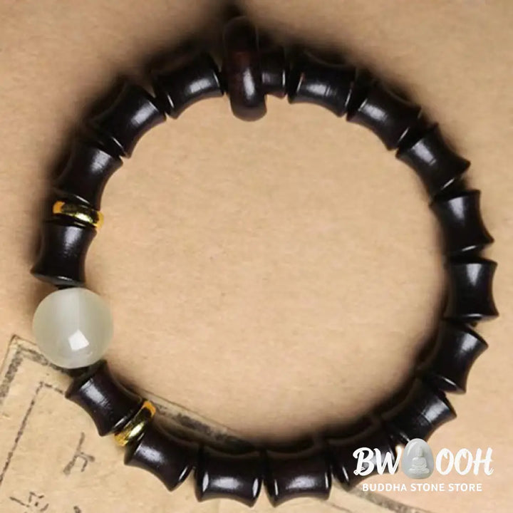BWOOOH Ebony Green Sandalwood Black Rosewood Bamboo Peace Bracelet | spiritual healing bracelet