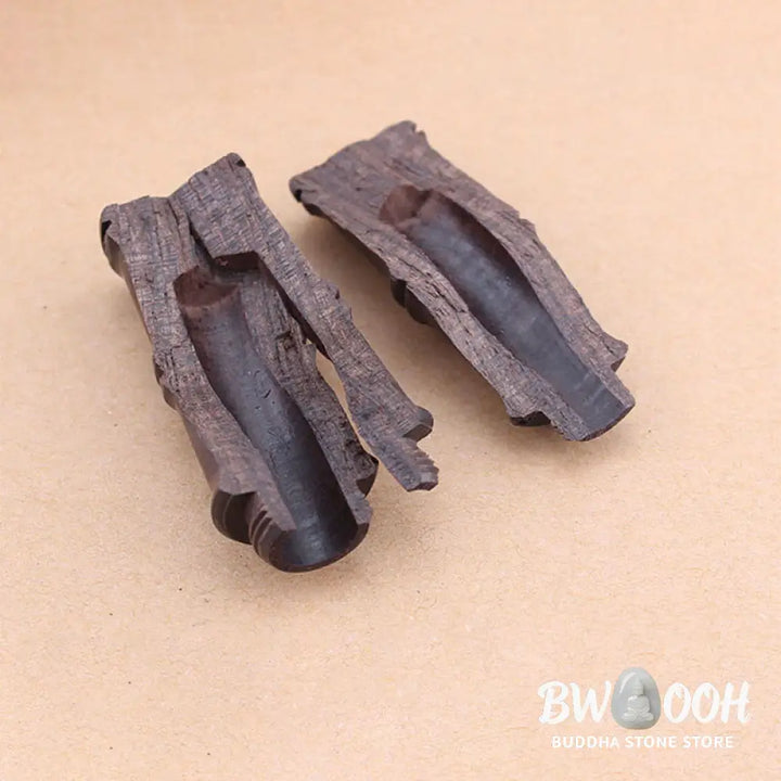 Buddha Stones Ebony Wood Bamboo Pattern Ghau Prayer Box Peace Necklace Pendant - BWOOOH - Necklaces &amp; Pendants