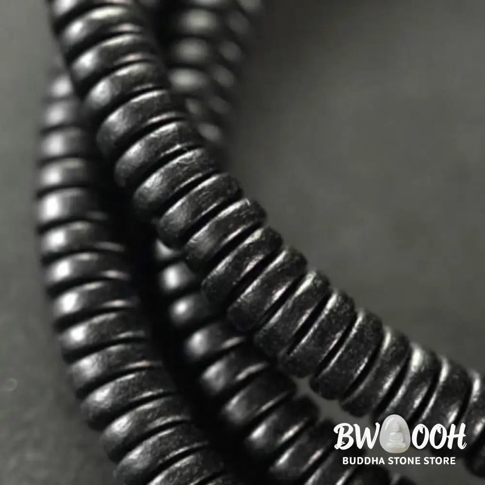 Buddha Stones Ebony Wood Copper Brass Balance Triple Wrap Bracelet - BWOOOH - Bracelet