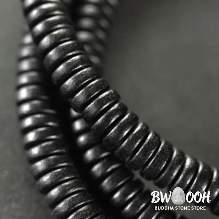 Buddha Stones Ebony Wood Copper Brass Balance Triple Wrap Bracelet - BWOOOH - Bracelet