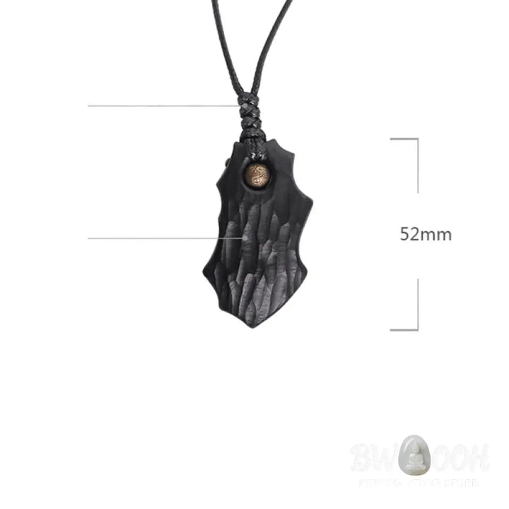 Buddha Stones Ebony Wood Irregular Shape Copper Bead Peace Calm Necklace Pendant - BWOOOH - Ebony Wood Cooper