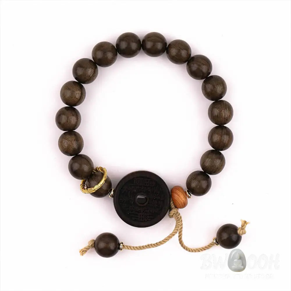 Buddha Stones Ebony Wood Mountain Ghosts Spend Money Balance Bracelet - BWOOOH - 14-17cm - Bracelet