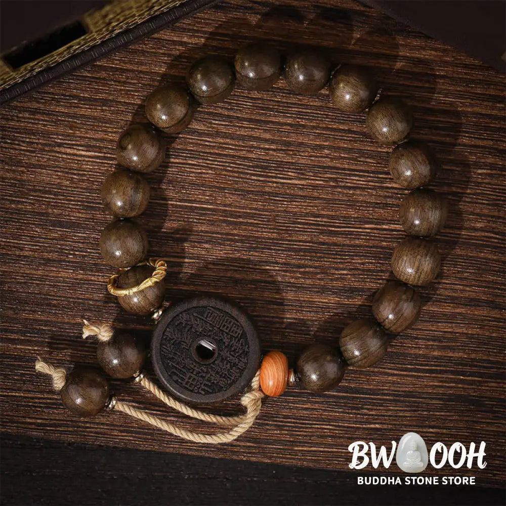 Buddha Stones Ebony Wood Mountain Ghosts Spend Money Balance Bracelet - BWOOOH - 14-17cm - Bracelet
