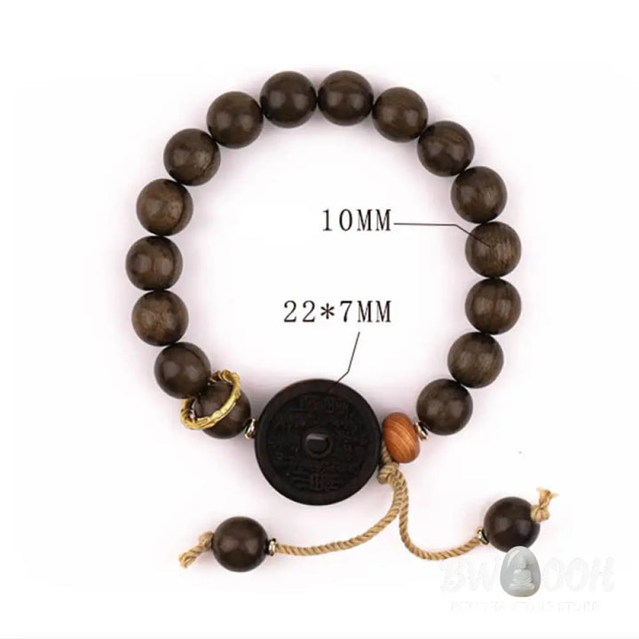 Buddha Stones Ebony Wood Mountain Ghosts Spend Money Balance Bracelet - BWOOOH - 14-17cm - Bracelet