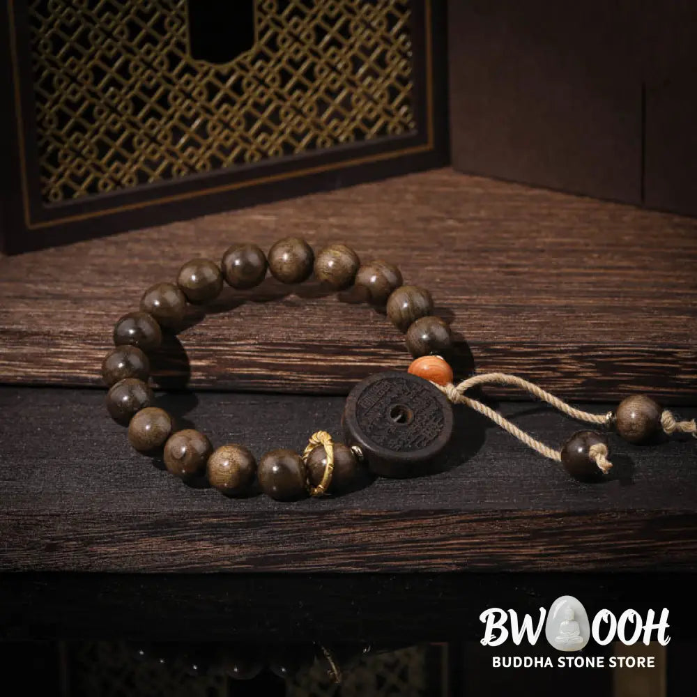 Buddha Stones Ebony Wood Mountain Ghosts Spend Money Balance Bracelet - BWOOOH - 14-17cm - Bracelet