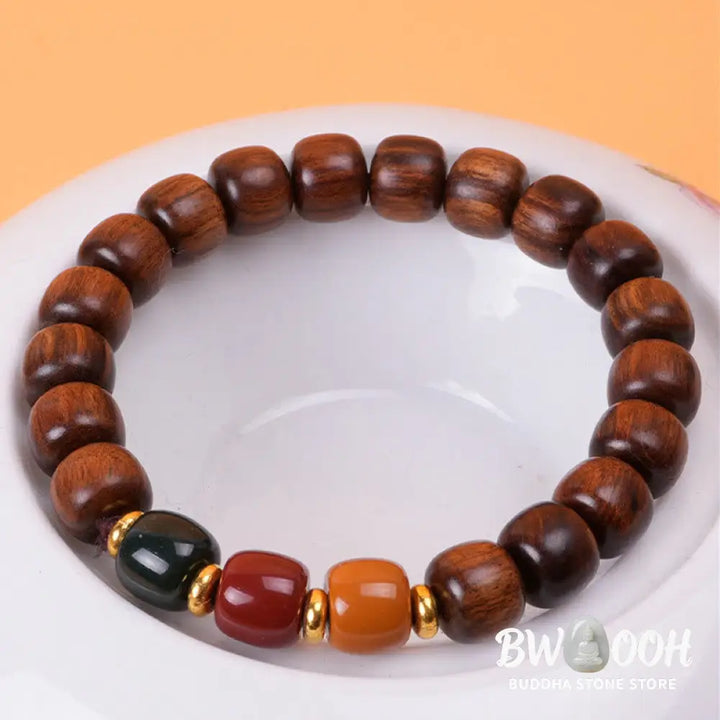 Buddha Stones Ebony Wood Rosewood Peace Balance Bracelet - BWOOOH - Bracelet