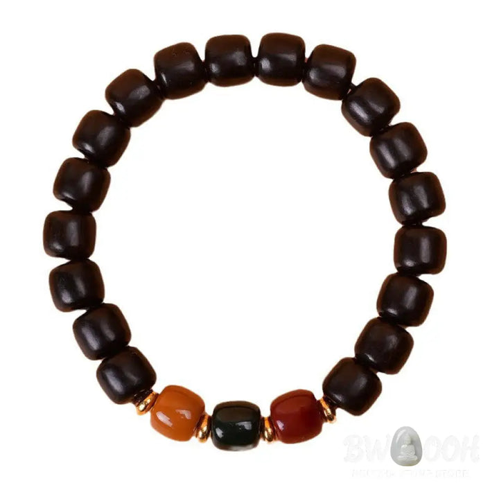 Buddha Stones Ebony Wood Rosewood Peace Balance Bracelet - BWOOOH - Bracelet