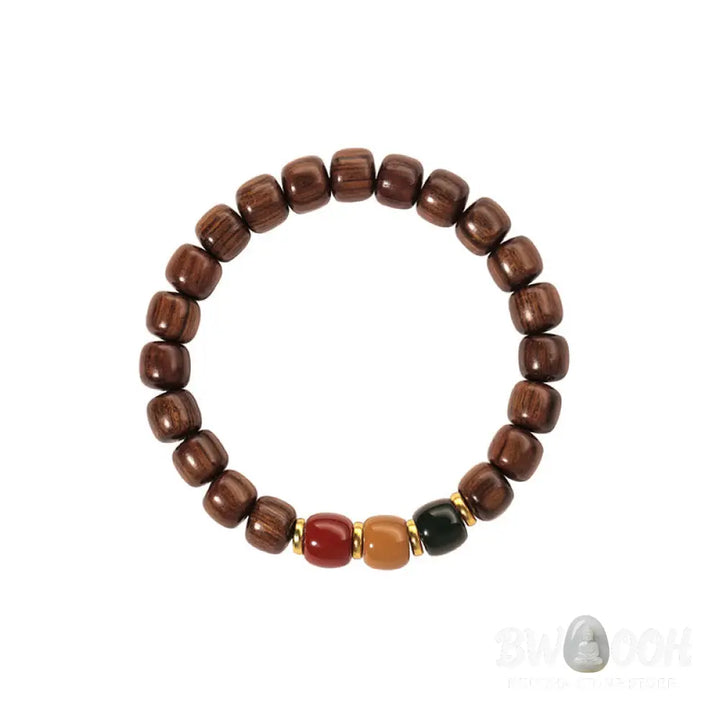 Buddha Stones Ebony Wood Rosewood Peace Balance Bracelet - BWOOOH - Bracelet