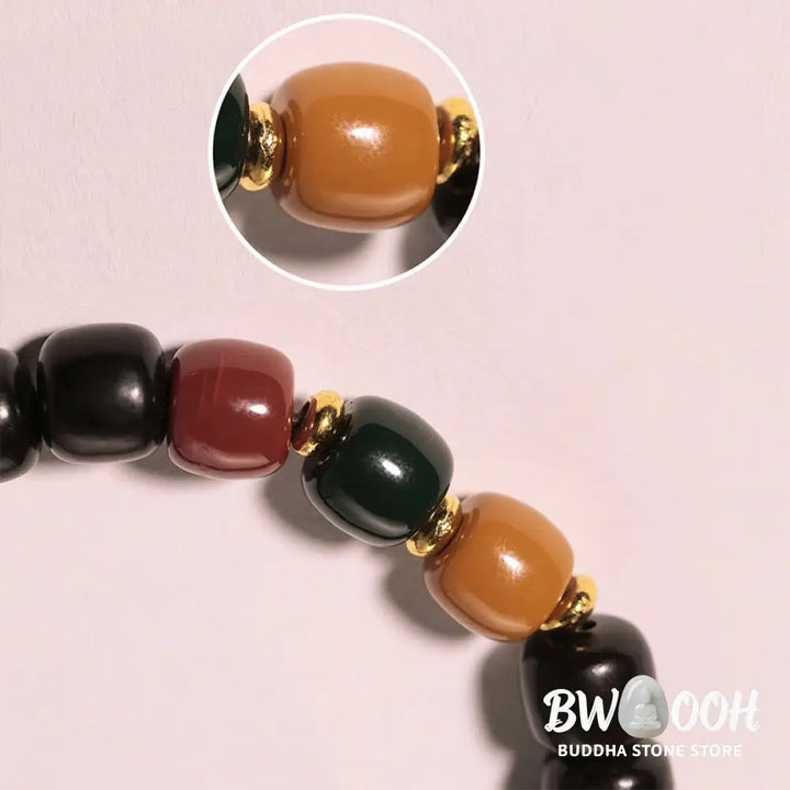 Buddha Stones Ebony Wood Rosewood Peace Balance Bracelet - BWOOOH - Bracelet