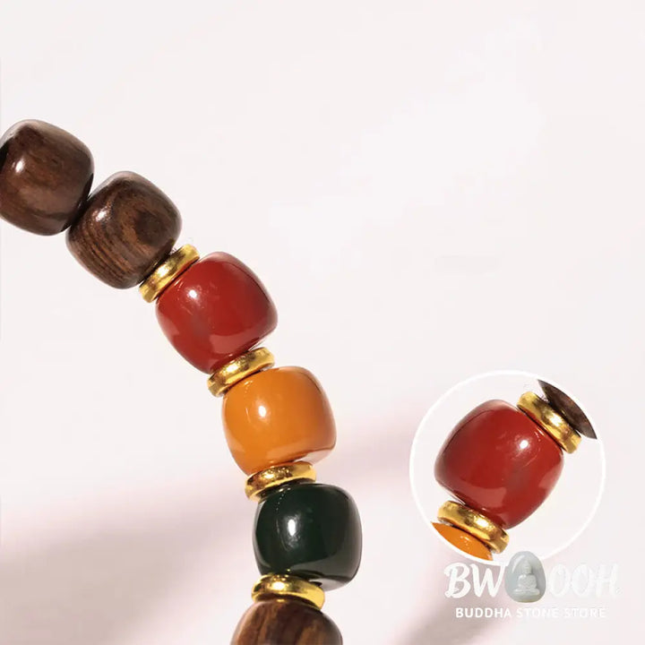 Buddha Stones Ebony Wood Rosewood Peace Balance Bracelet - BWOOOH - Bracelet