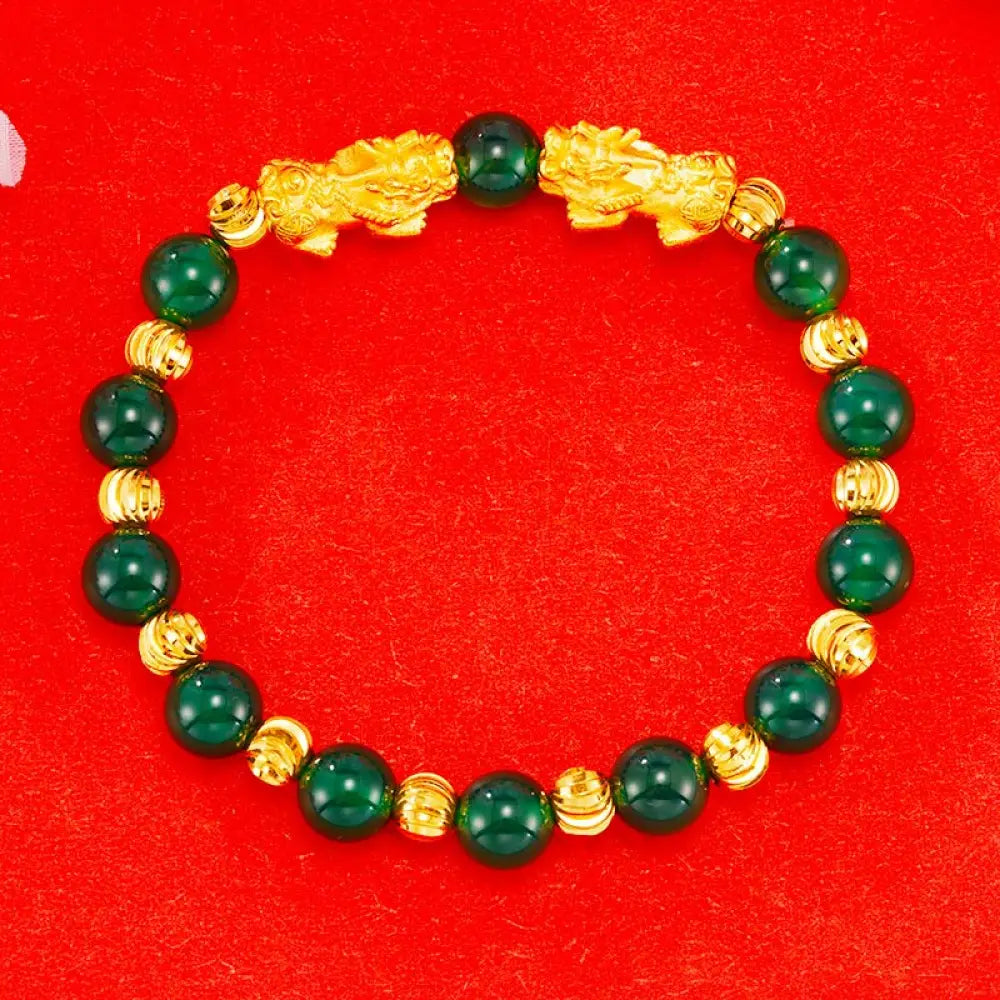 BWOOOH Electroplating Golden Double Pixiu Wealth Bracelet - 1 - Bracelet