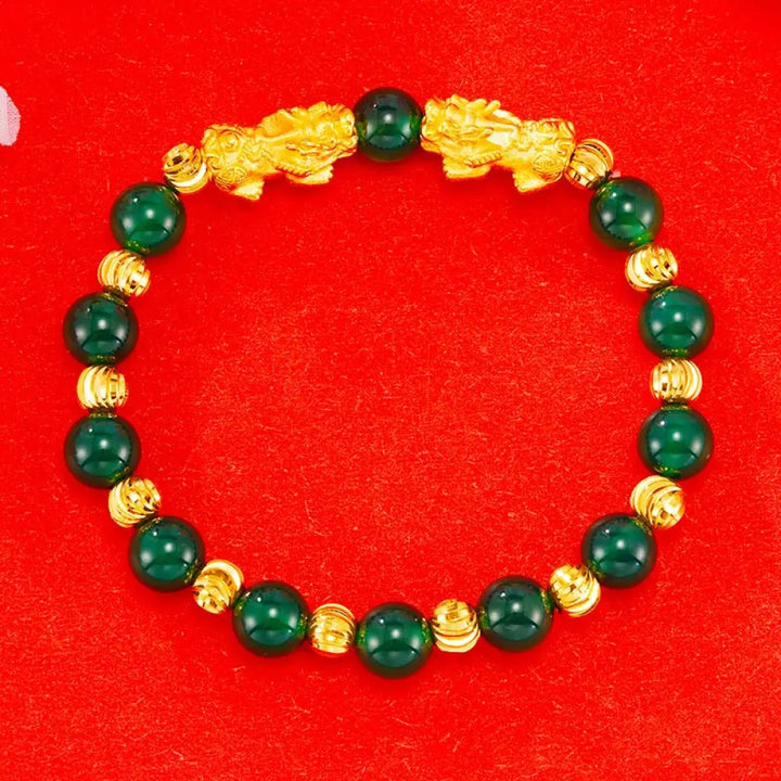 BWOOOH Electroplating Golden Double Pixiu Wealth Bracelet - 1 - Bracelet