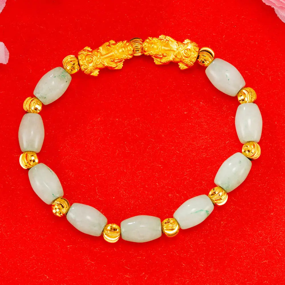 BWOOOH Electroplating Golden Double Pixiu Wealth Bracelet - 1 - Bracelet