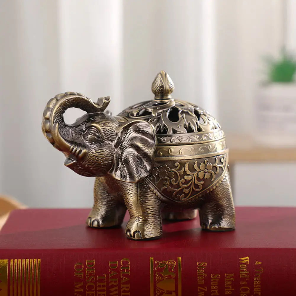 BWOOOH Elephant Alloy Incense Holder Home Decoration Incense Burner | spiritual healing bracelet