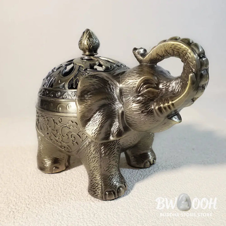 BWOOOH Elephant Alloy Incense Holder Home Decoration Incense Burner - Incense Burner