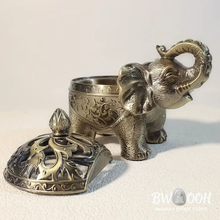 BWOOOH Elephant Alloy Incense Holder Home Decoration Incense Burner - Incense Burner