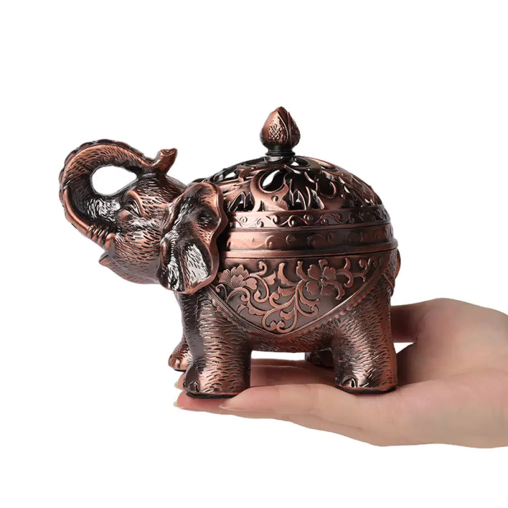 BWOOOH Elephant Alloy Incense Holder Home Decoration Incense Burner - Incense Burner