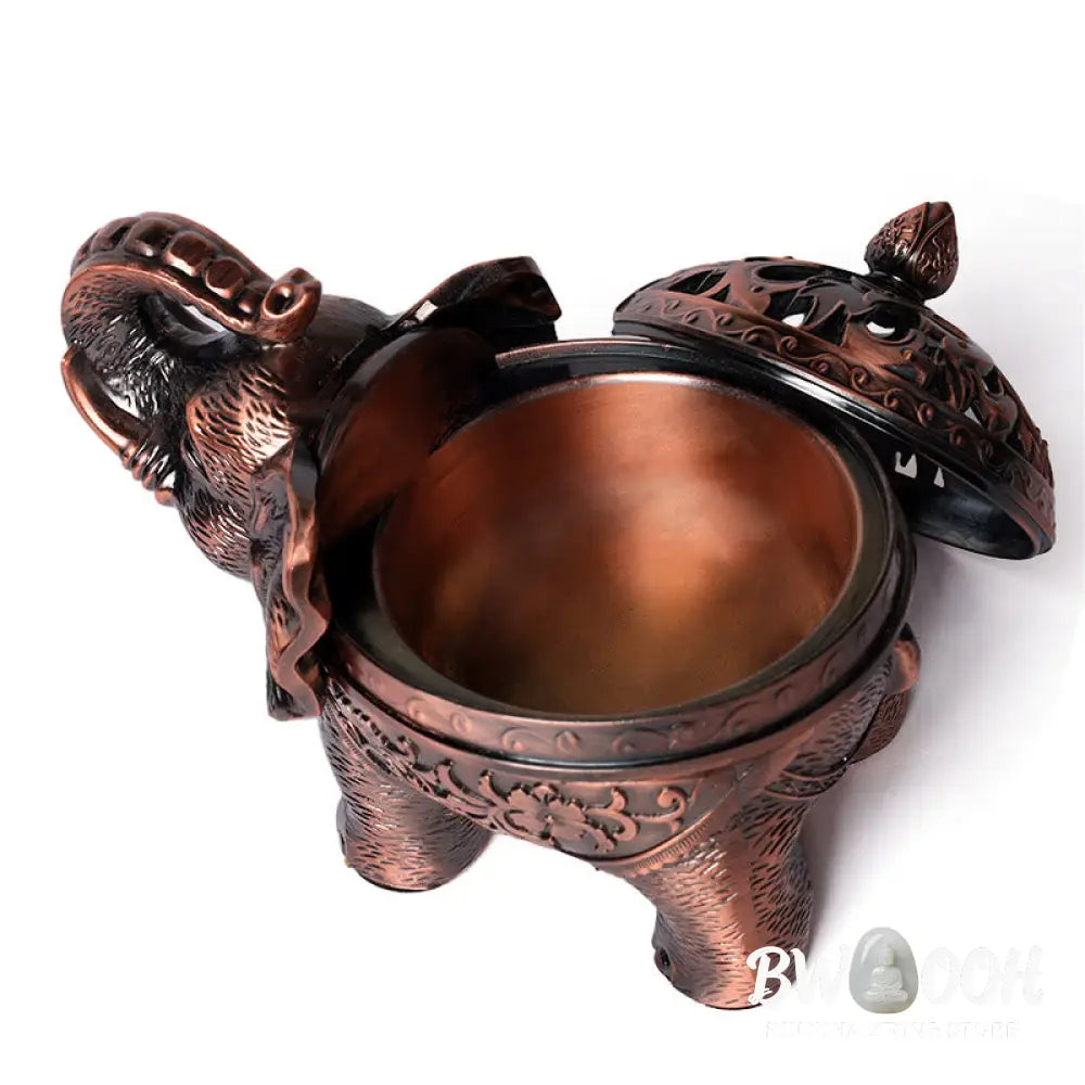 BWOOOH Elephant Alloy Incense Holder Home Decoration Incense Burner - Incense Burner