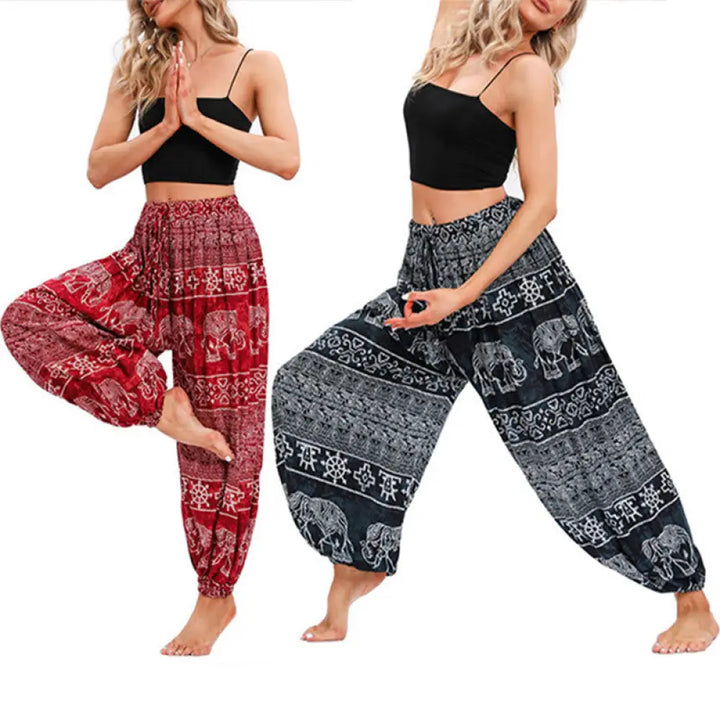BWOOOH printed harem pants - Elephant Geometry Pattern Casual Loose H
