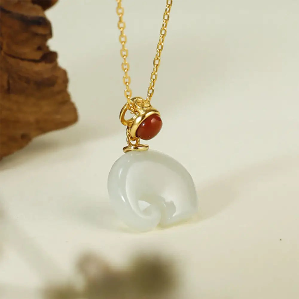 Buddha Stones Elephant Hetian Jade 925 Sterling Silver Luck Necklace Pendant - BWOOOH - Hetian Jade 925 Sterling
