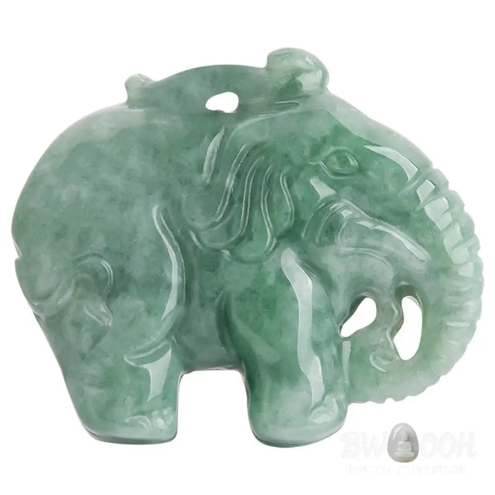 Buddha Stones Elephant Jade Luck Strength Necklace String Pendant - BWOOOH - Jade - Necklaces &amp; Pendants