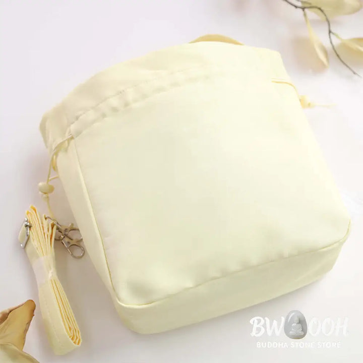 Buddha Stones Embroidered Osmanthus Peony Grape Cat Cotton Linen Tote Crossbody Bag Shoulder Bag Handbag - Crossbody Bag
