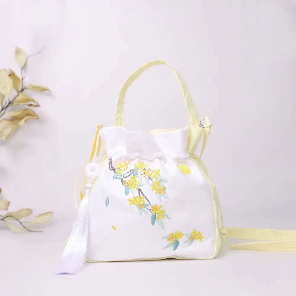 BWOOOH Embroidered Osmanthus Peony Grape Cat Cotton Linen