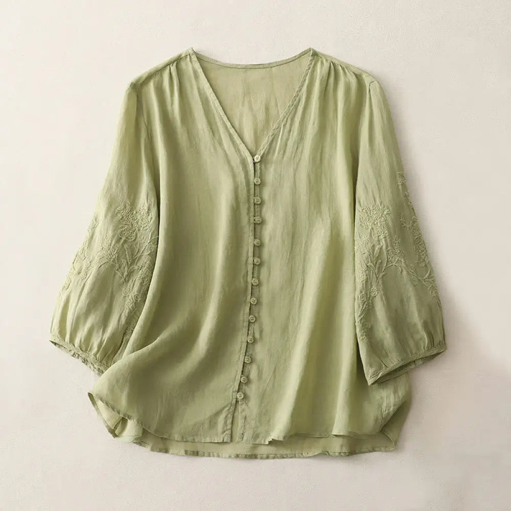 BWOOOH Embroidery Button-down Women&